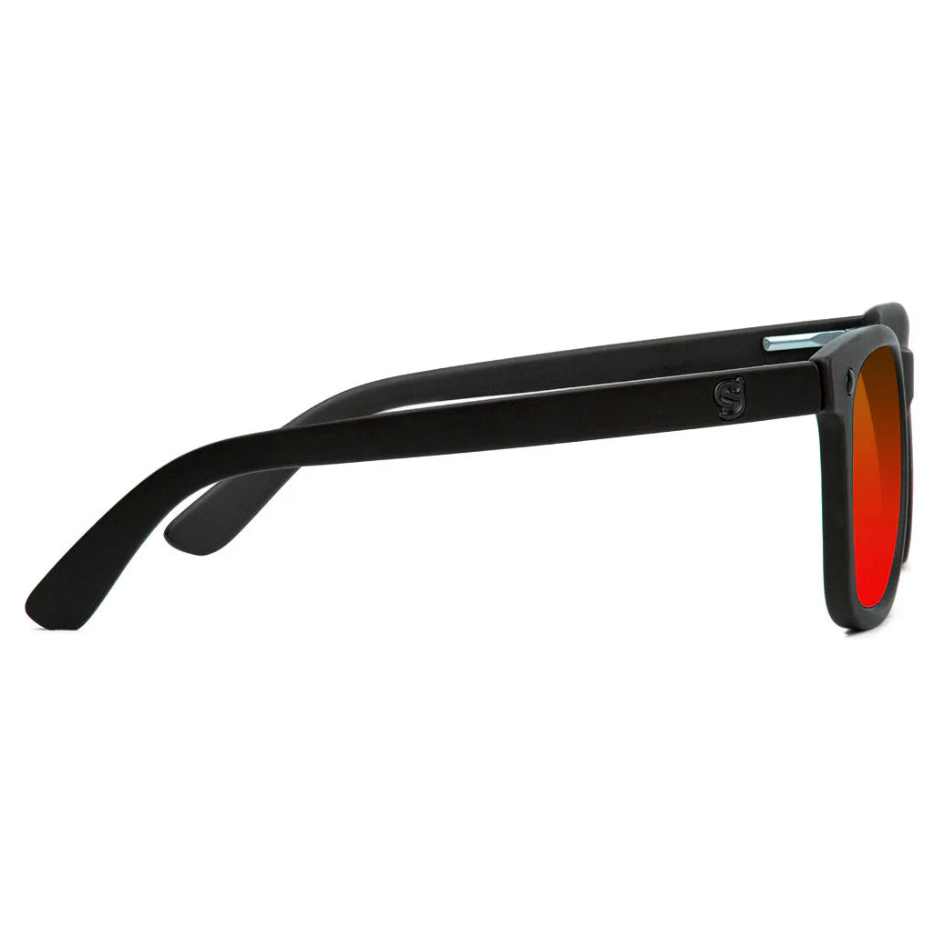 GLASSY MIKEMO PREMIUM POLARIZED SUNGLASSES (MATTE BLACKOUT/RED MIRROR)
