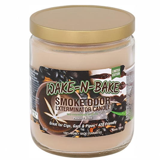 SMOKE ODOR EXTERMINATOR CANDLE 13OZ WAKE-N-BAKE