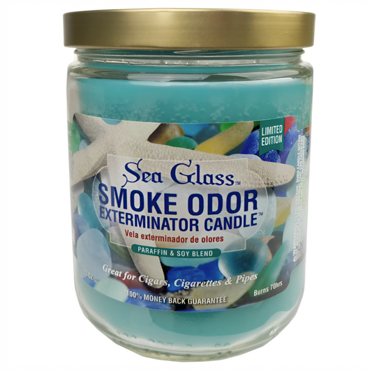 SMOKE ODOR EXTERMINATOR CANDLE 13OZ SEA GLASS