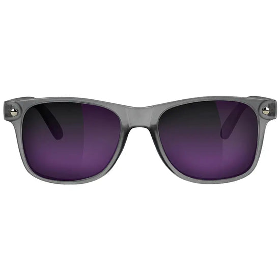 GLASSY LEONARD POLARIZED SUNGLASSES (MATTE DARK GREY/PURPLE MIRROR)