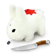 Load image into Gallery viewer, BACKSTAB LABBIT 14&quot; PLUSH BY FRANK KOZIK- WHITE
