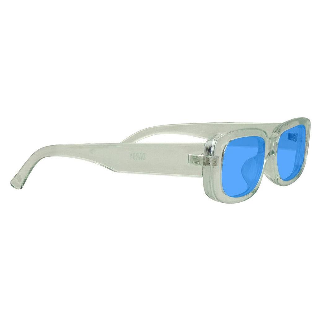 GLASSY DARBY POLARIZED SUNGLASSES (ICE/BLUE LENS)