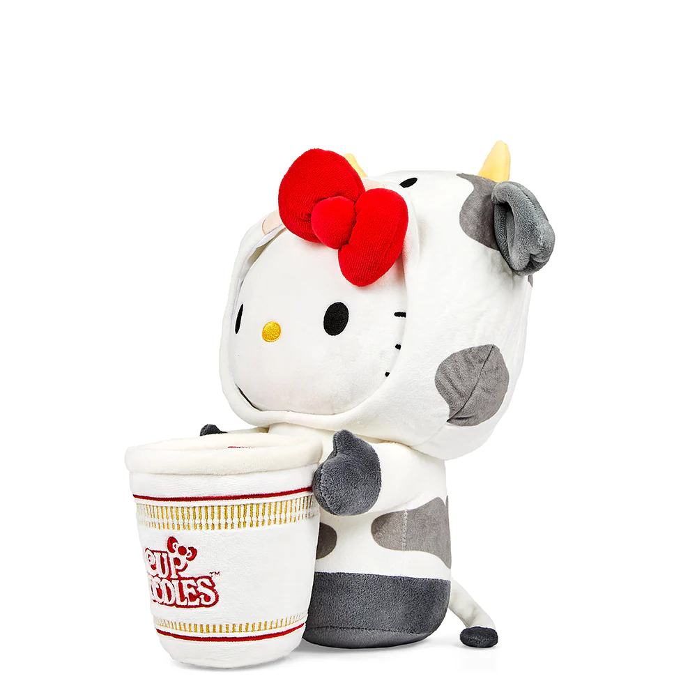 NISSIN CUP NOODLES & HELLO KITTY BEEF CUP 16" INTERACTIVE PLUSH BY KIDROBOT