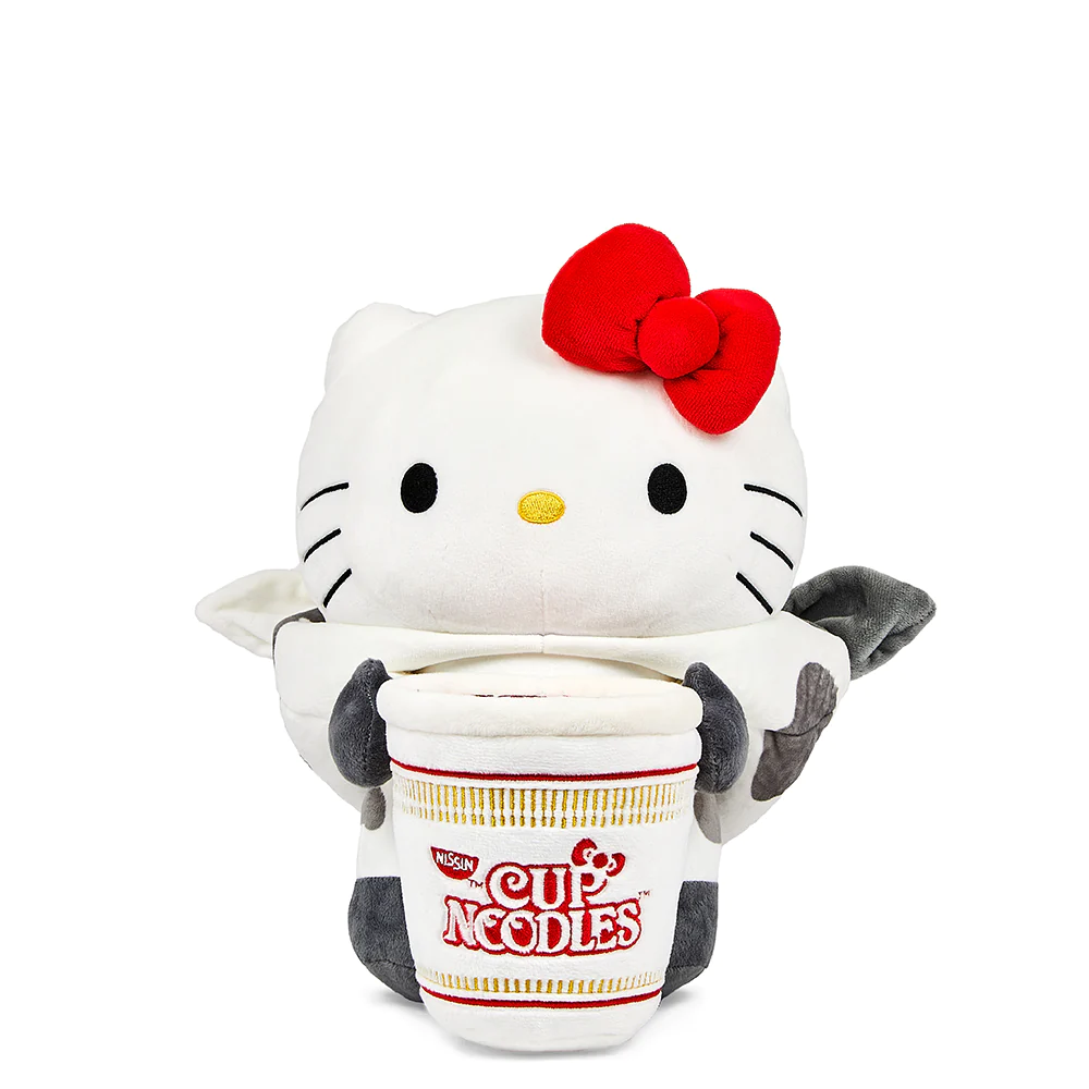 NISSIN CUP NOODLES & HELLO KITTY BEEF CUP 16" INTERACTIVE PLUSH BY KIDROBOT